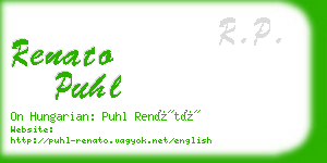 renato puhl business card